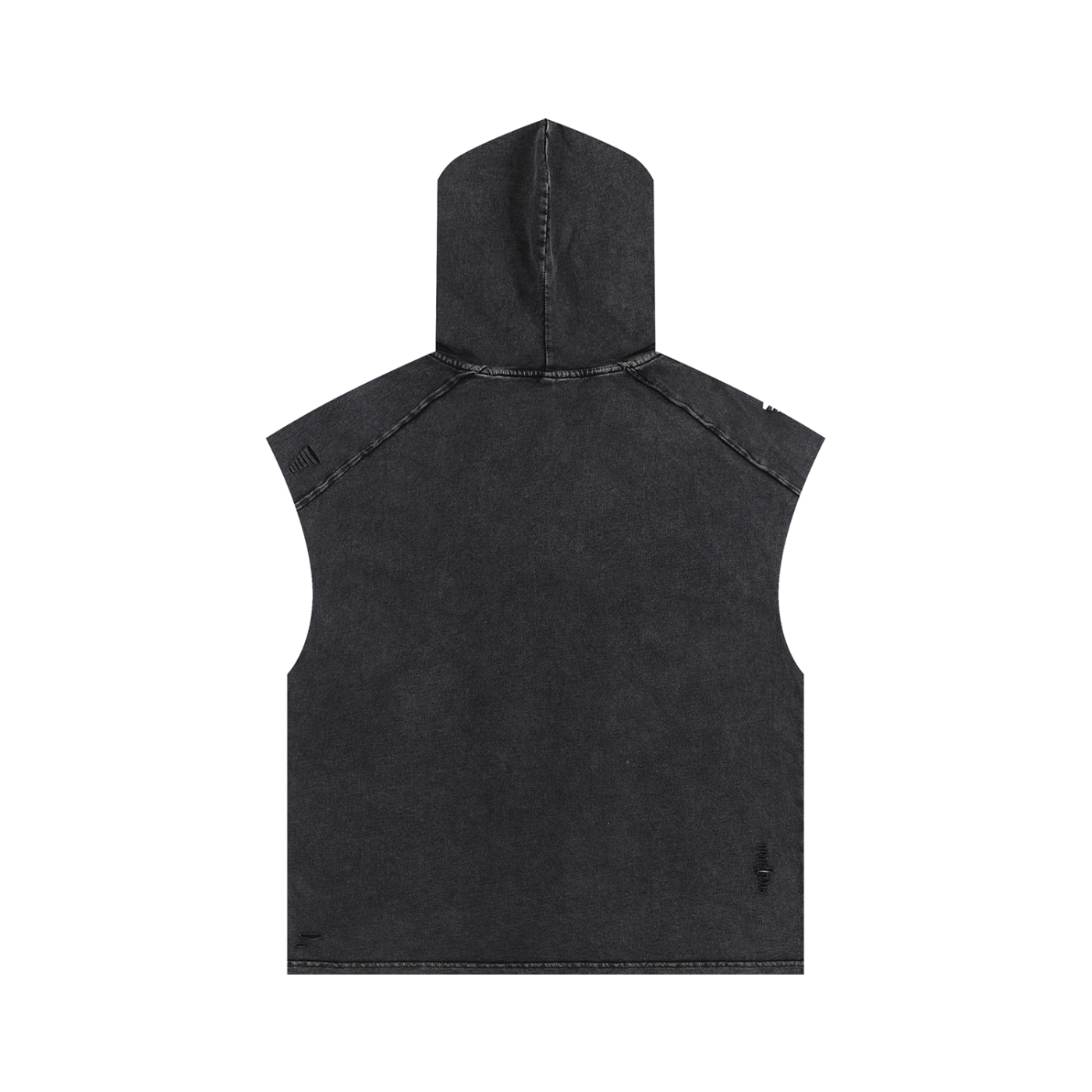 "Ungodly Apparel Logo" Snow Washed Boxy Hooded Tank Top