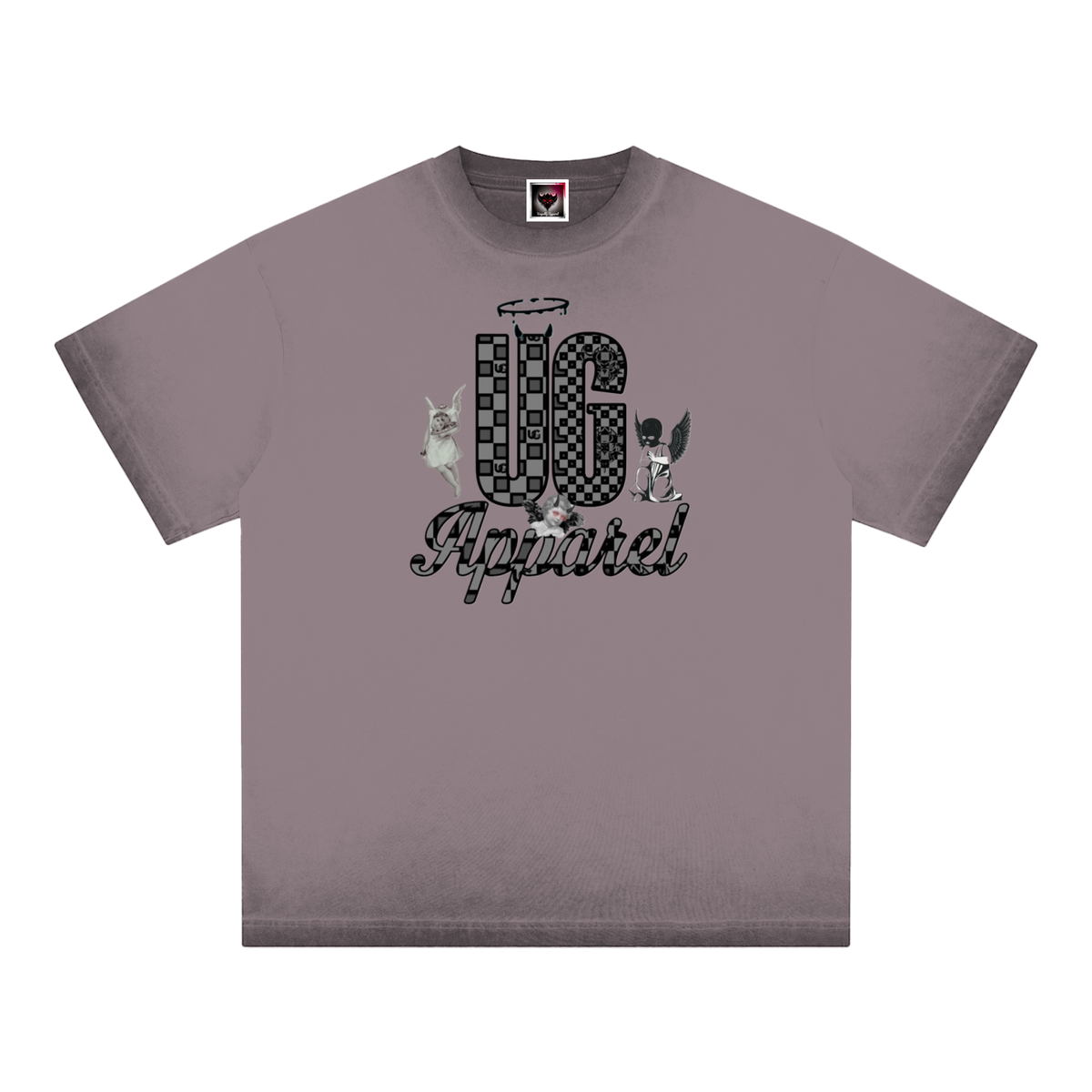 "UG Apparel: Angels" Reverse Dyed Loose Cotton T-Shirt
