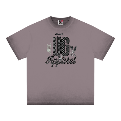 "UG Apparel: Angels" Reverse Dyed Loose Cotton T-Shirt