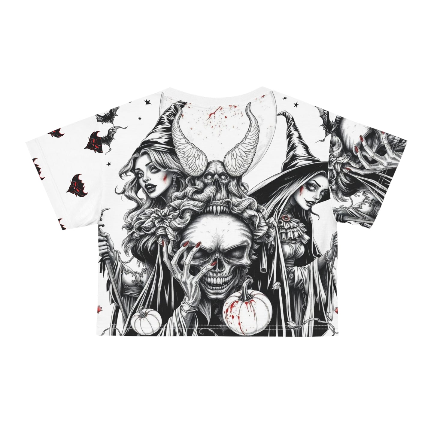 Gothic Crop Tee - Ungodly Apparel, Halloween Fashion, Alternative Clothing, Witchy Style, Edgy Crop Top