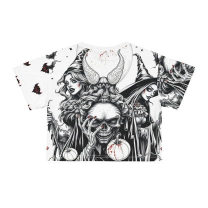 Gothic Crop Tee - Ungodly Apparel, Halloween Fashion, Alternative Clothing, Witchy Style, Edgy Crop Top