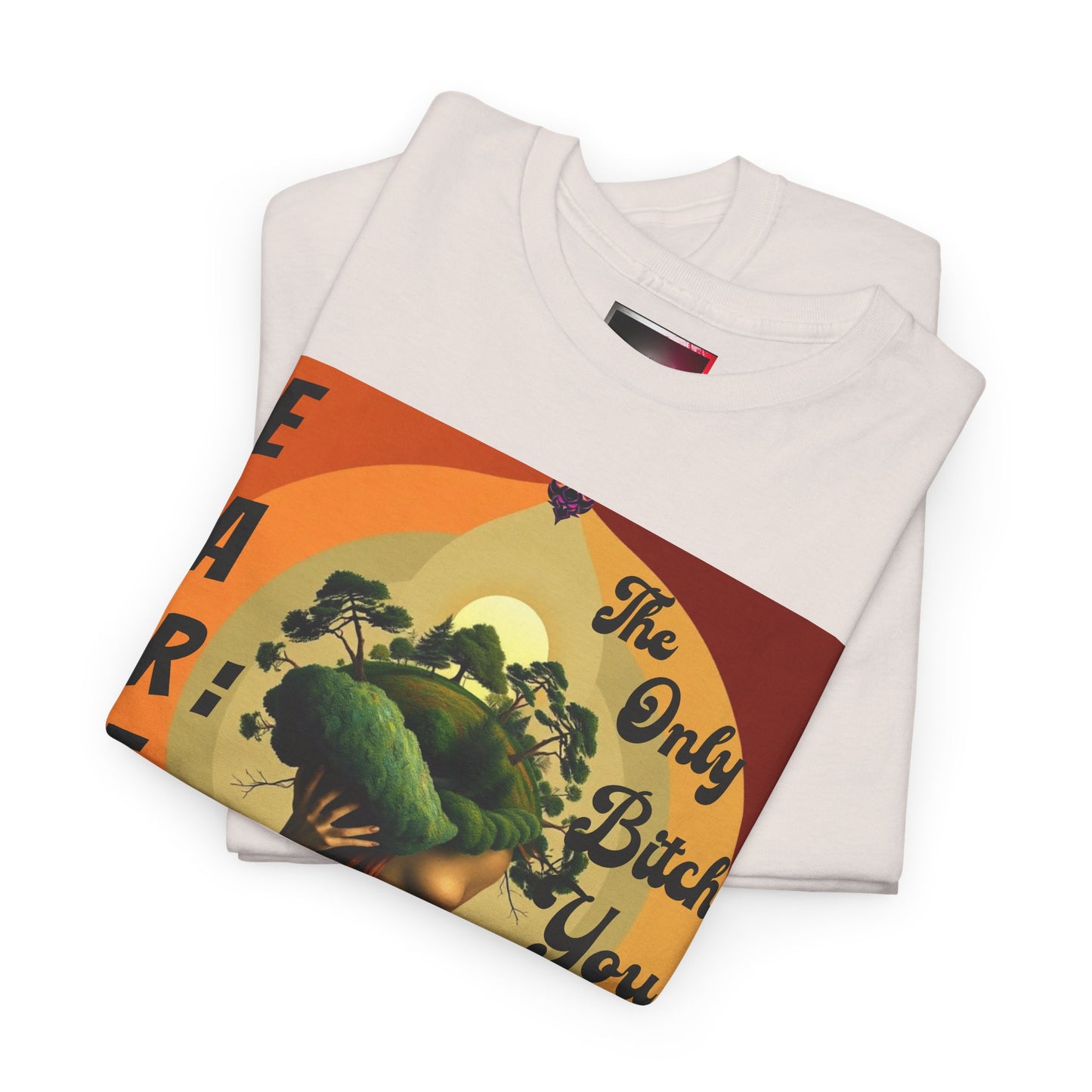 Earth-Inspired Unisex Heavy Cotton Tee - 'The Only Bitch You Can't Ghost'