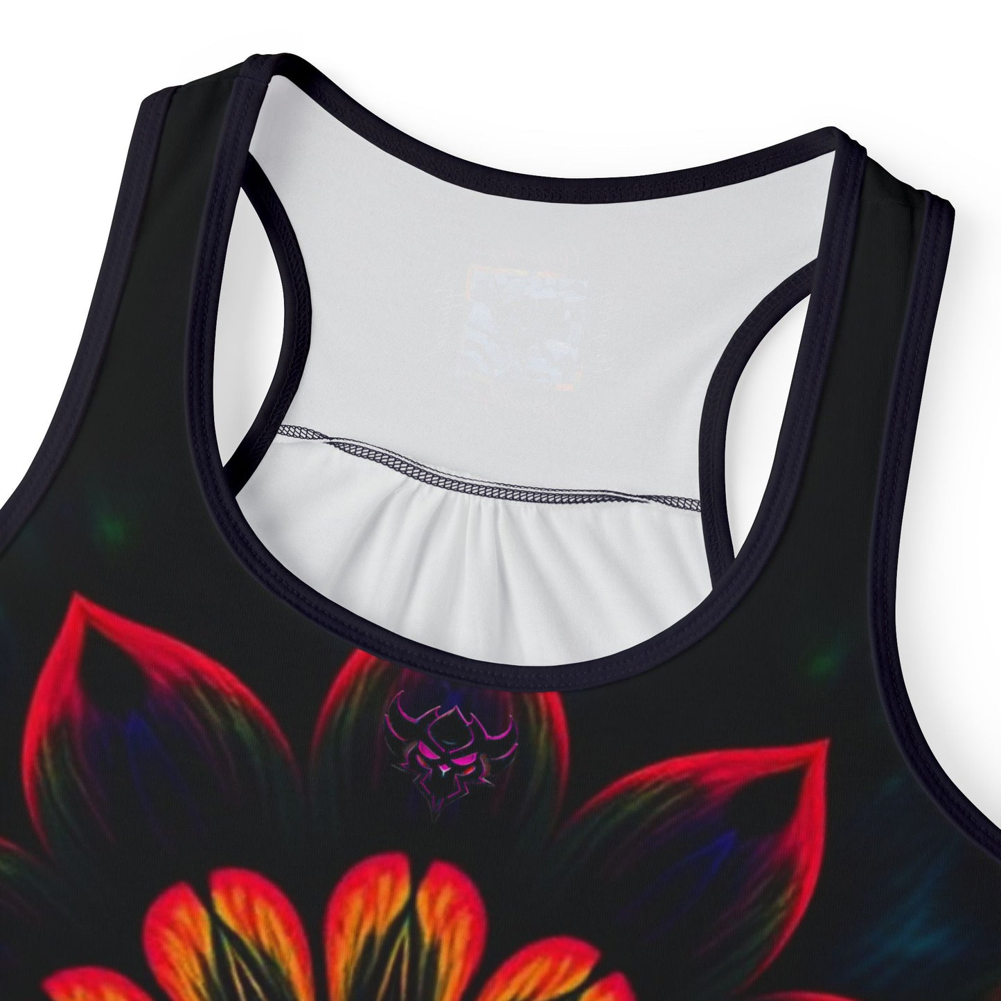 "Ungodly Floral Tie Dye Design" Floral Women's Tank Top, Boho Style, Summer Fashion, Vacation Wear, Festival Top, Spiritual Gift
