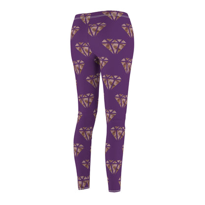 Purple Ungodly Logo Diamond Pattern Leggings