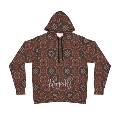 Unisex Athletic Hoodie with Elegant Pattern, Cozy Sportswear, Unique Fashion for Fitness Lovers, Trendy Gift for Holidays, Layering Essential