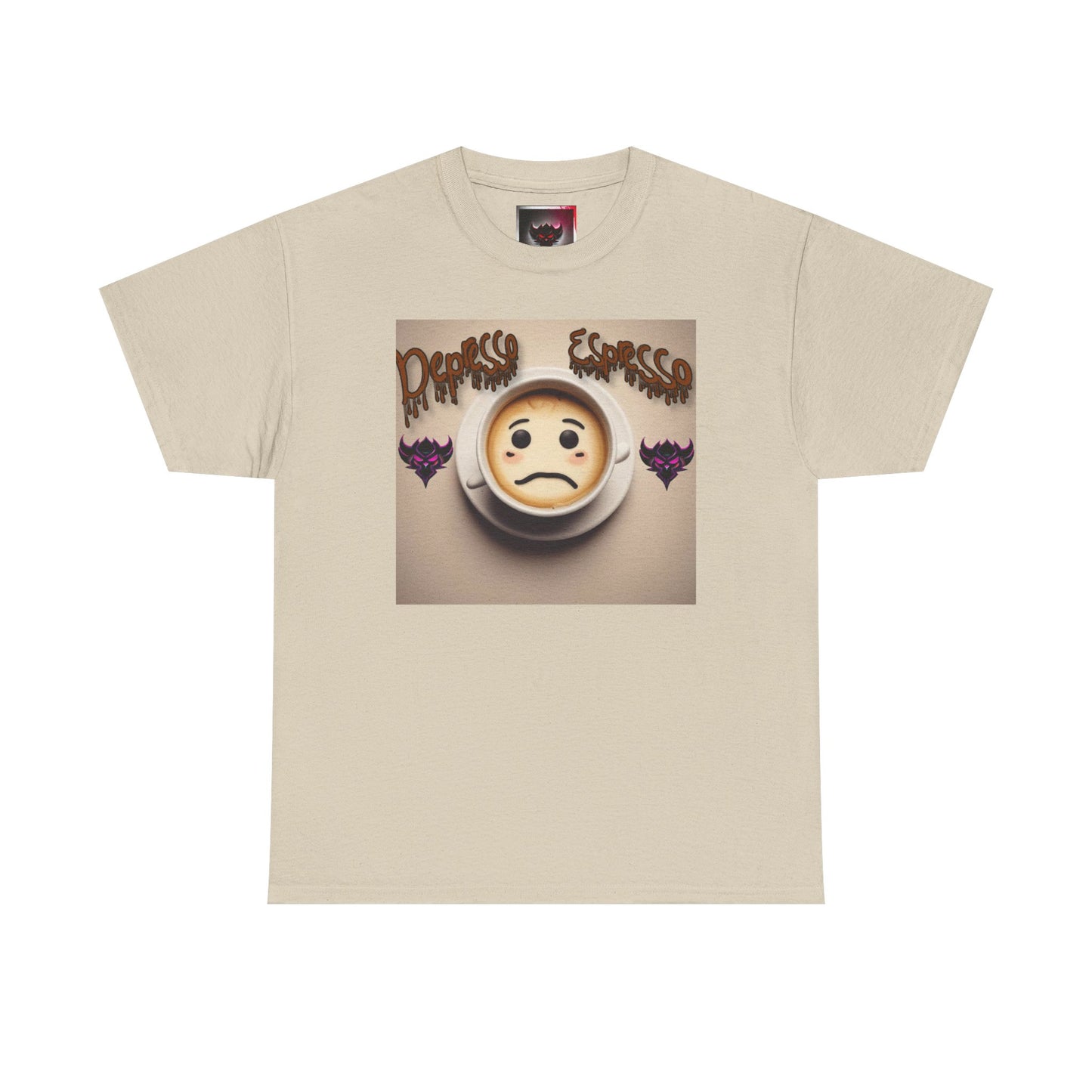 Unisex Heavy Cotton Tee - "Depresso Espresso" Graphic Shirt