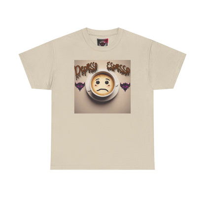 Unisex Heavy Cotton Tee - "Depresso Espresso" Graphic Shirt