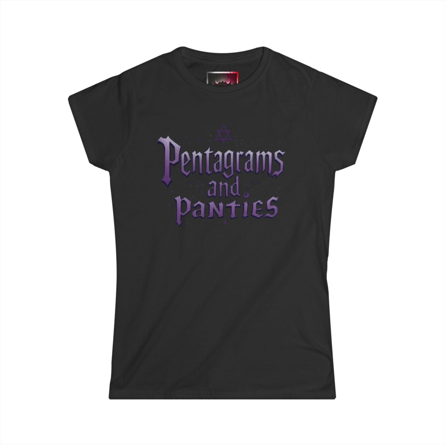 "Pentagrams and Panties" Women’s Tee, Gothic Style Shirt, Witchy Apparel, Casual Wear, Gift for Her