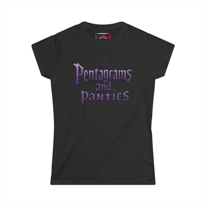 "Pentagrams and Panties" Women’s Tee, Gothic Style Shirt, Witchy Apparel, Casual Wear, Gift for Her
