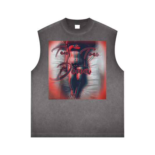 "Ten Toes Down" Reverse Washed Tank Top