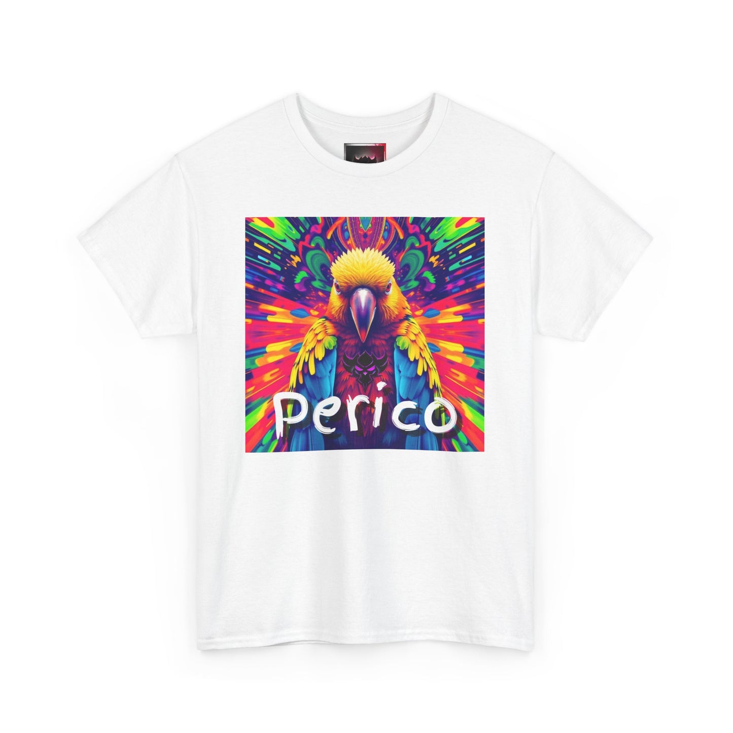 "Perico" Colorful Parrot Unisex Heavy Cotton Tee - Vibrant Tropical Shirt