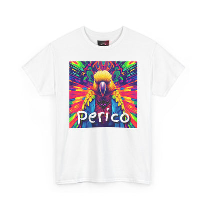 "Perico" Colorful Parrot Unisex Heavy Cotton Tee - Vibrant Tropical Shirt