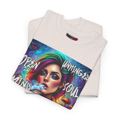 "Open Mind Unhinged Soul" Graphic Tee - Unisex Heavy Cotton Tee