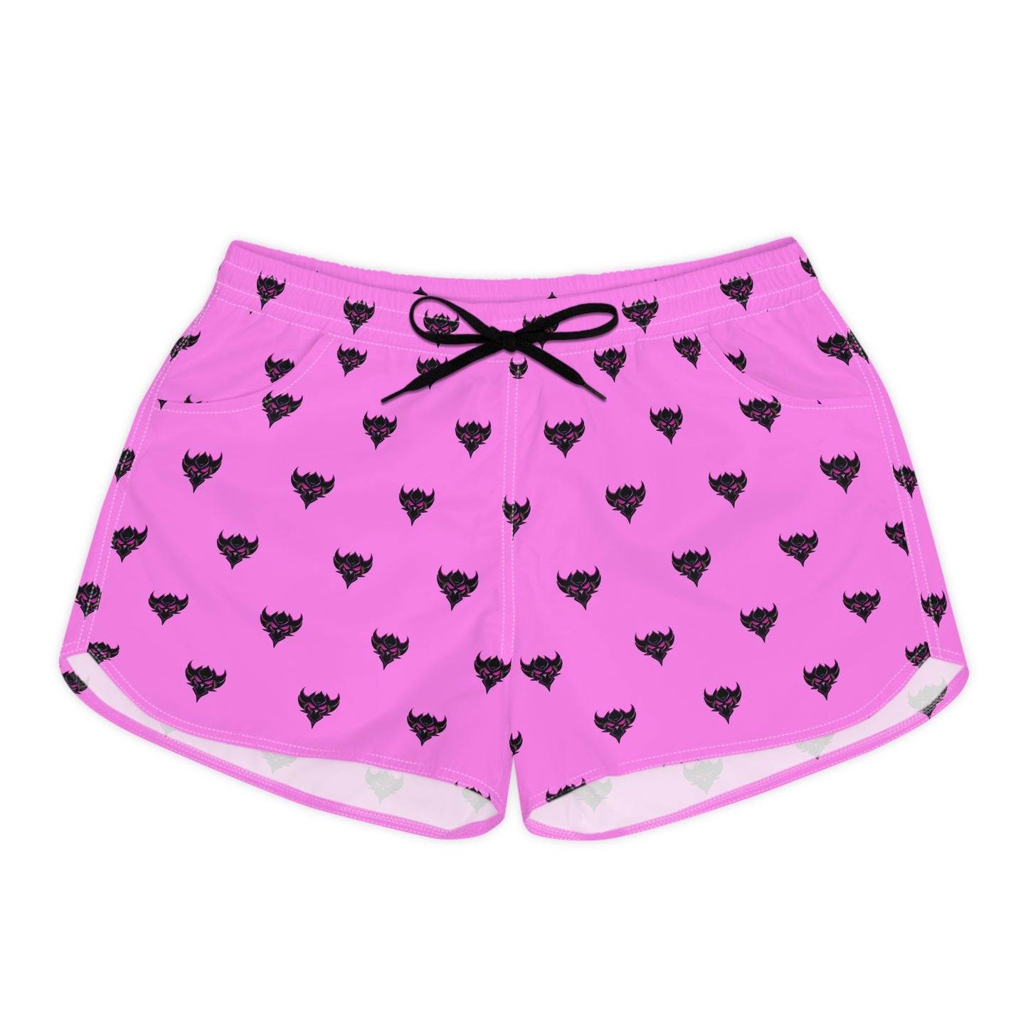 Women's Shorts — Pink Ungodly Apparel Logo Pattern Casual Lounge Shorts