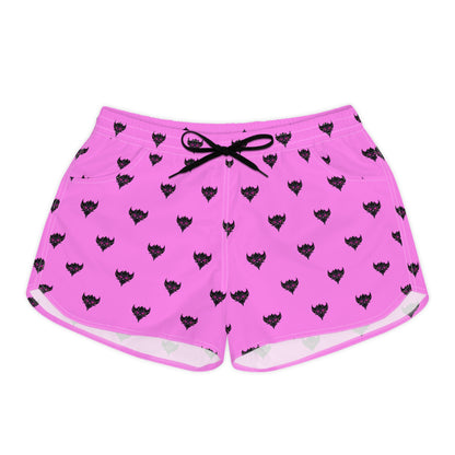 Women's Shorts — Pink Ungodly Apparel Logo Pattern Casual Lounge Shorts