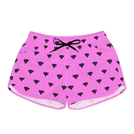 Women's Shorts — Pink Ungodly Apparel Logo Pattern Casual Lounge Shorts