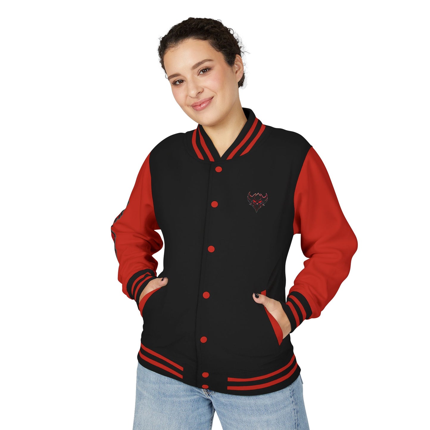 Ungodly Letterman Jacket — Gothic Broken Heart Rose Varsity Jacket