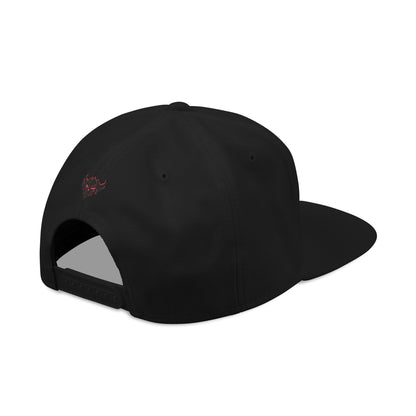 Snapback Hat — Red Embroidered 'Ungodly' Gothic Script