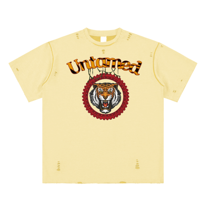 "Untamed" Hand-frayed Reversible T-shirt