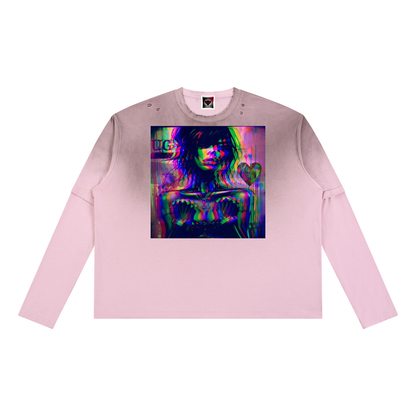"Unchained Energy" Unisex Vintage Wash Layered T-Shirt