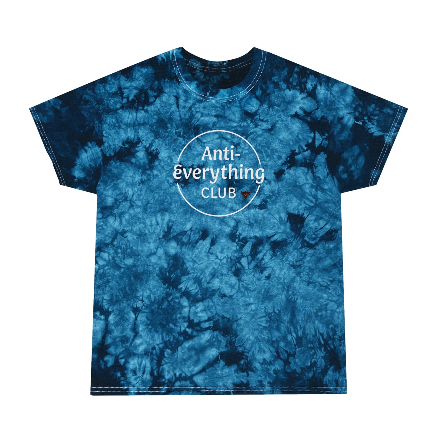 Chic Tie-Dye Tee, "Anti-Everything Club Shirt", Casual Summer Fashion, Boho Style Gift, Festival Wear, Unique Statement Tee