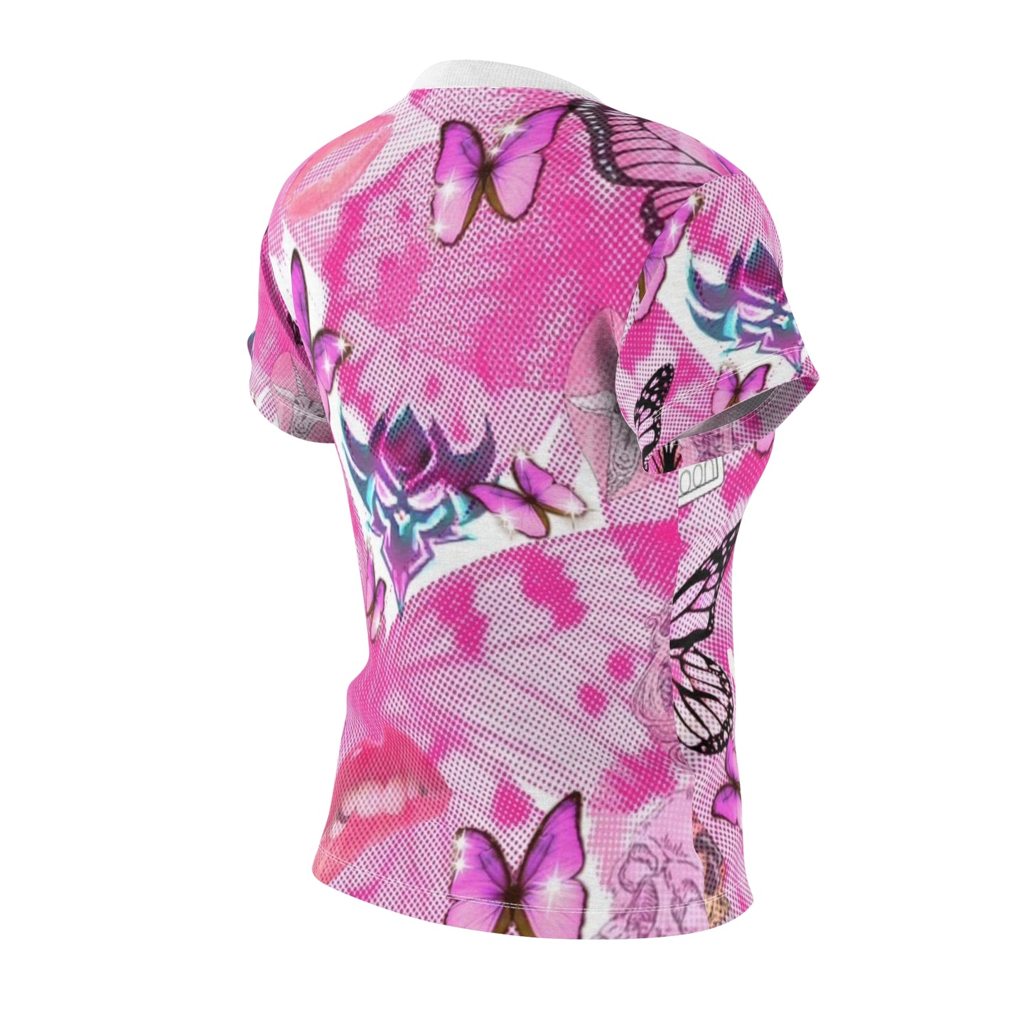 Ungodly Apparel Pink Butterfly Allover Women's Tee