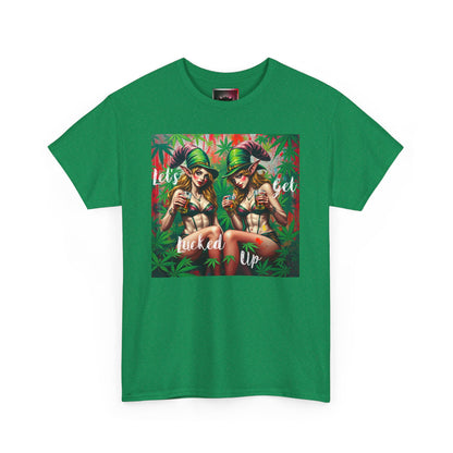 "Let's Get Lucked Up"  Unisex Heavy Cotton Tee - Fun Party T-Shirt