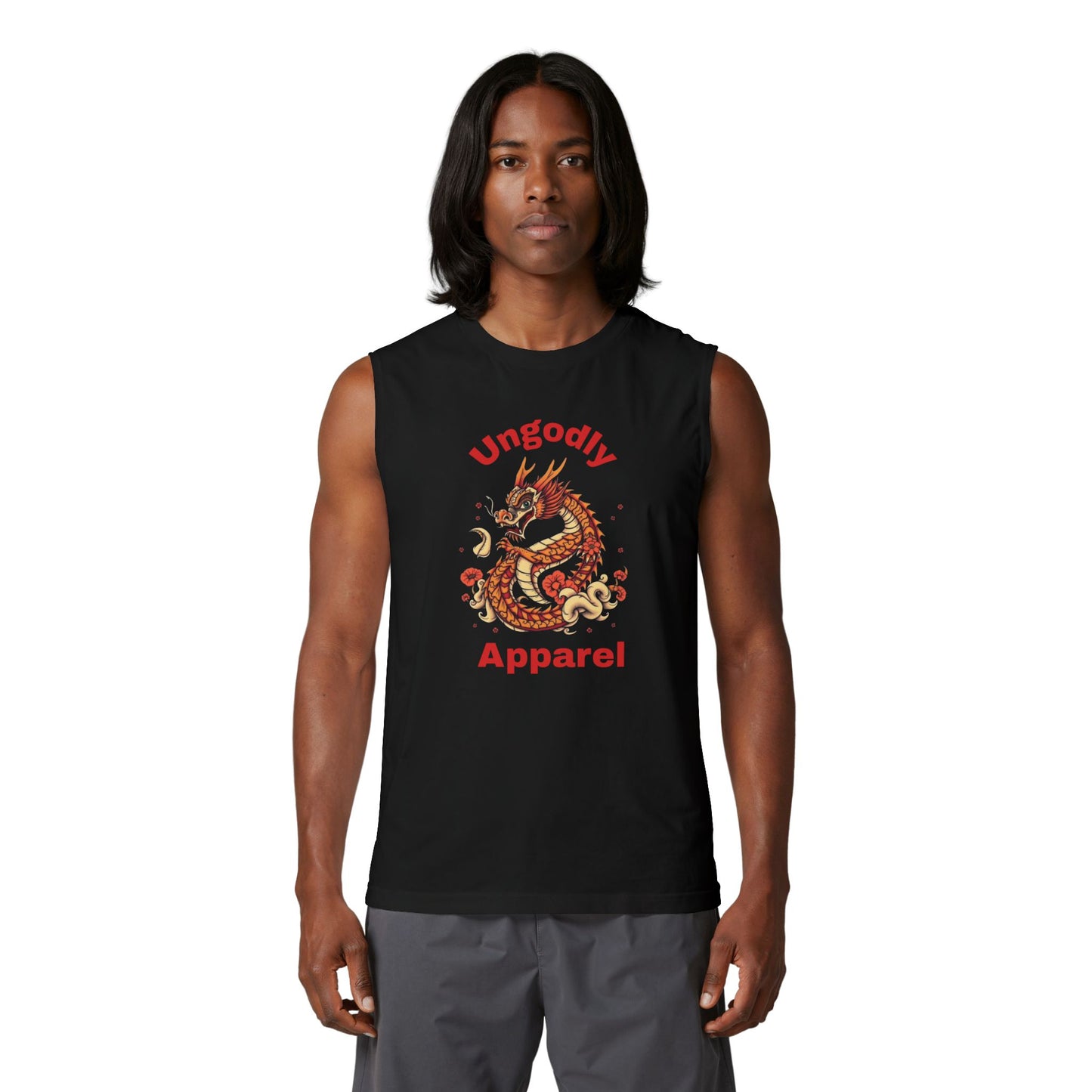 Dragon Muscle Tank — 'Ungodly Apparel' Vintage Oriental Dragon Graphic