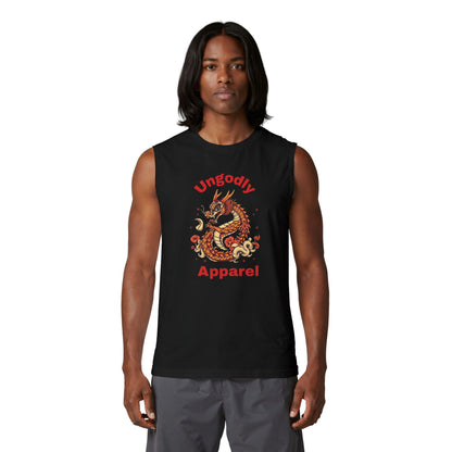 Dragon Muscle Tank — 'Ungodly Apparel' Vintage Oriental Dragon Graphic