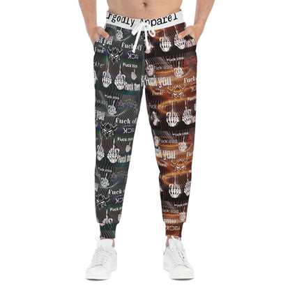 F*ck Off Skull AOP Joggers — All-Over Print Edgy Streetwear Sweatpants