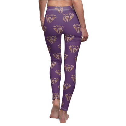 Purple Ungodly Logo Diamond Pattern Leggings