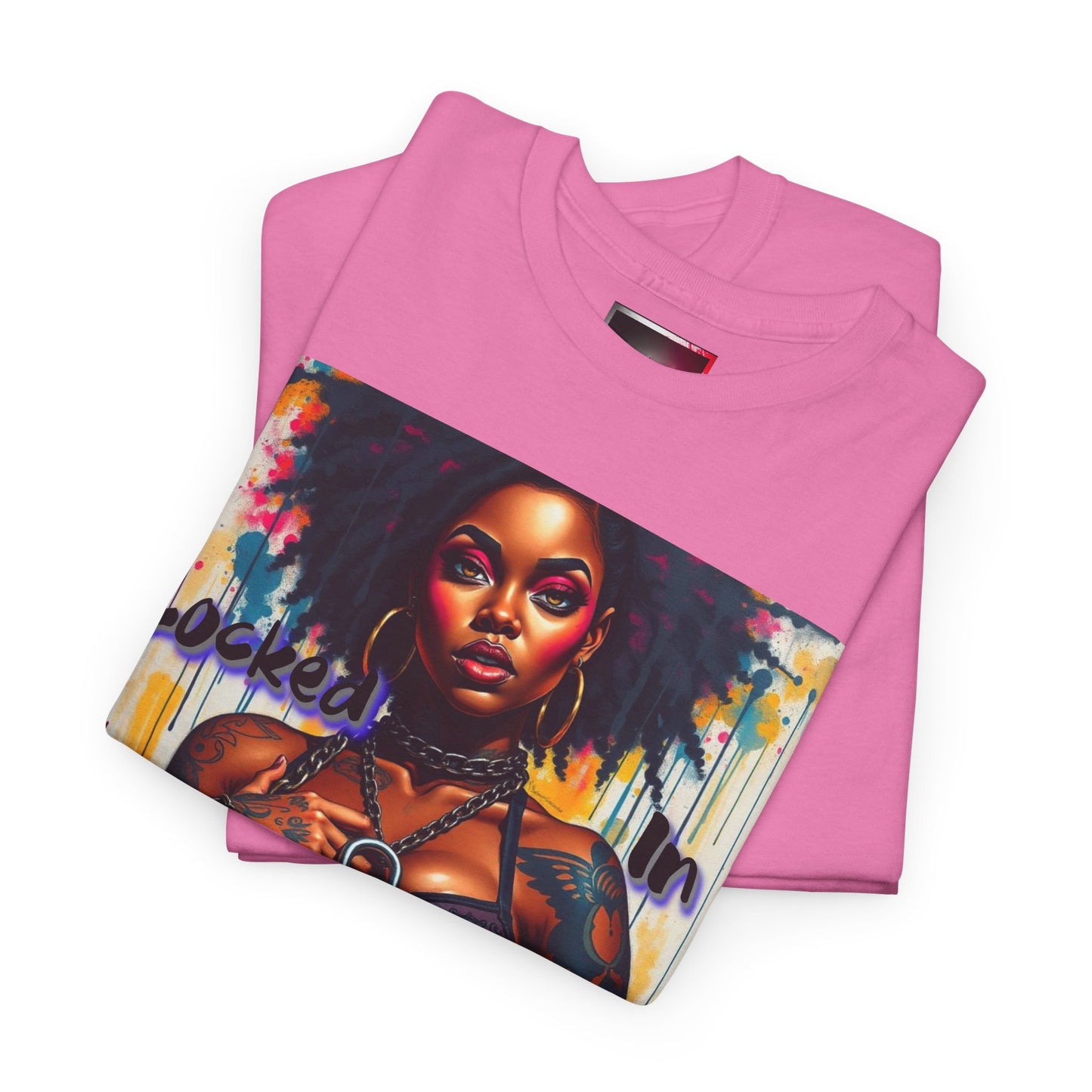 Empowered Art Unisex Heavy Cotton Tee - "Locked In" Design BLK