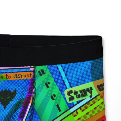 Colorful Retro Pop Art Boxer Briefs — "Stay Ungodly" Graphic Print