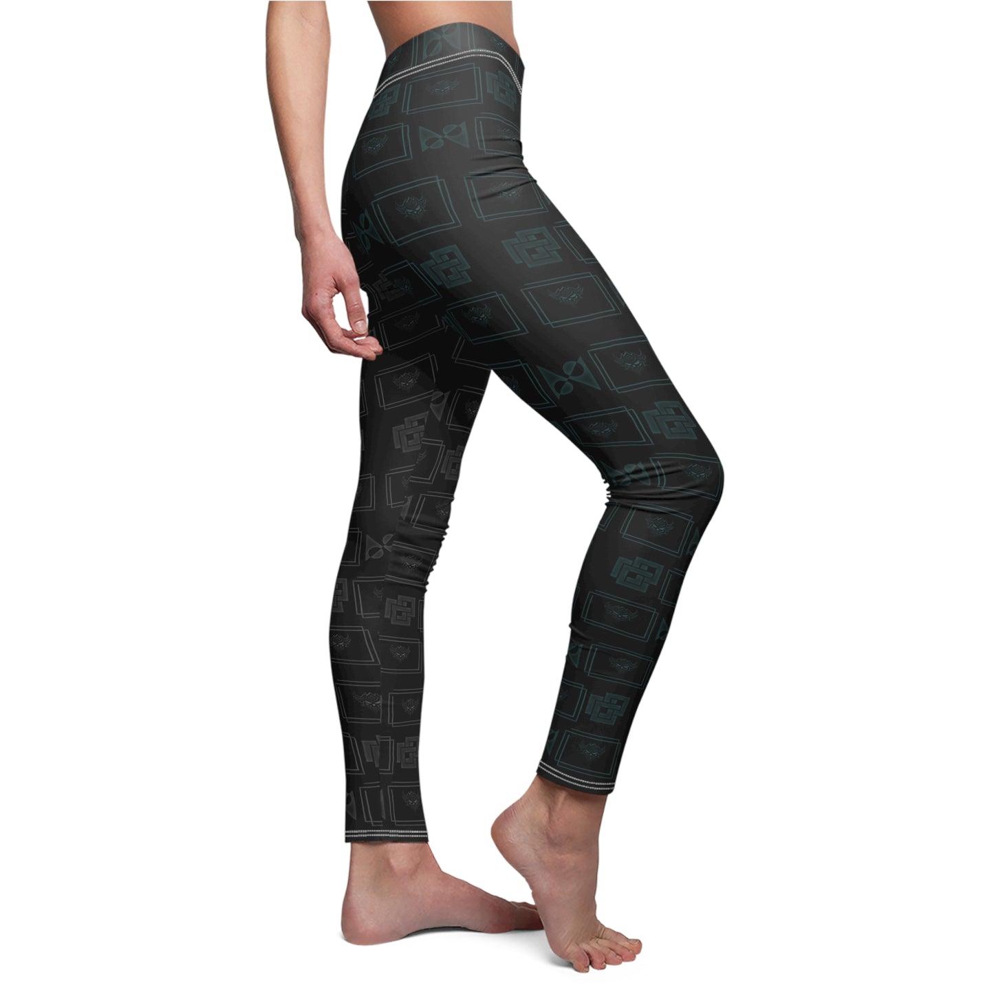 Black Ungodly Tech Pattern Leggings
