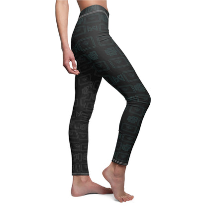 Black Ungodly Tech Pattern Leggings