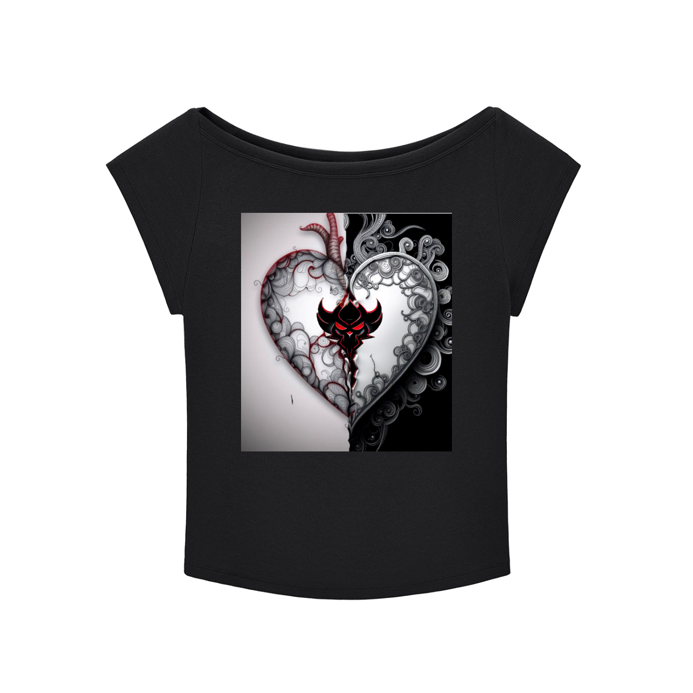 Half Hearted Essential Wide Neck Baby T-shirt