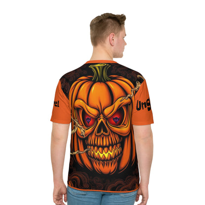 Spooky Halloween Graphic Tee, Men's Loose T-shirt, Skull Pumpkin Shirt, Casual Halloween Apparel, Festival Shirt, Unique Gift Idea