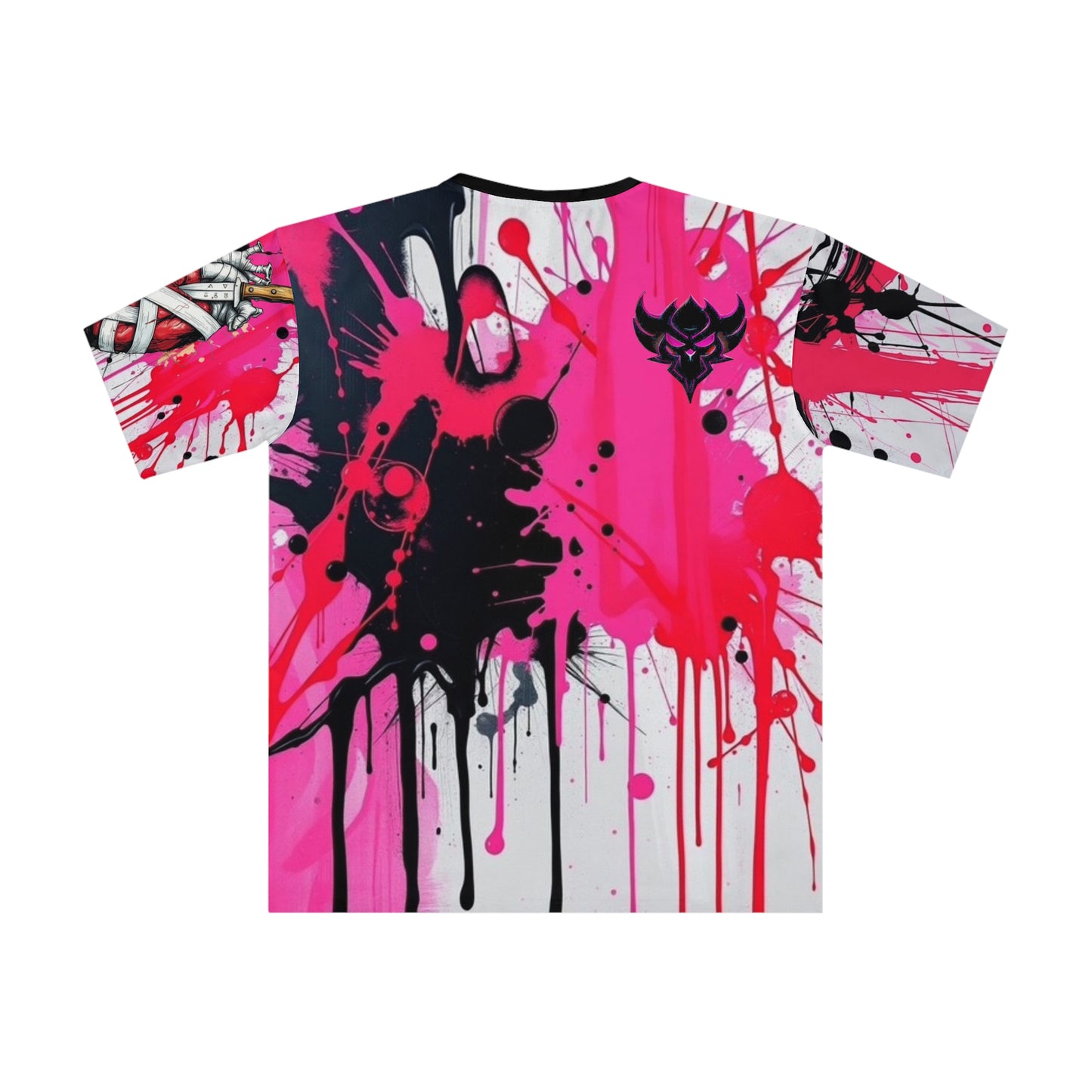 Ungodly Cupid Graphic T‑Shirt — Pink Drip All‑Over Print