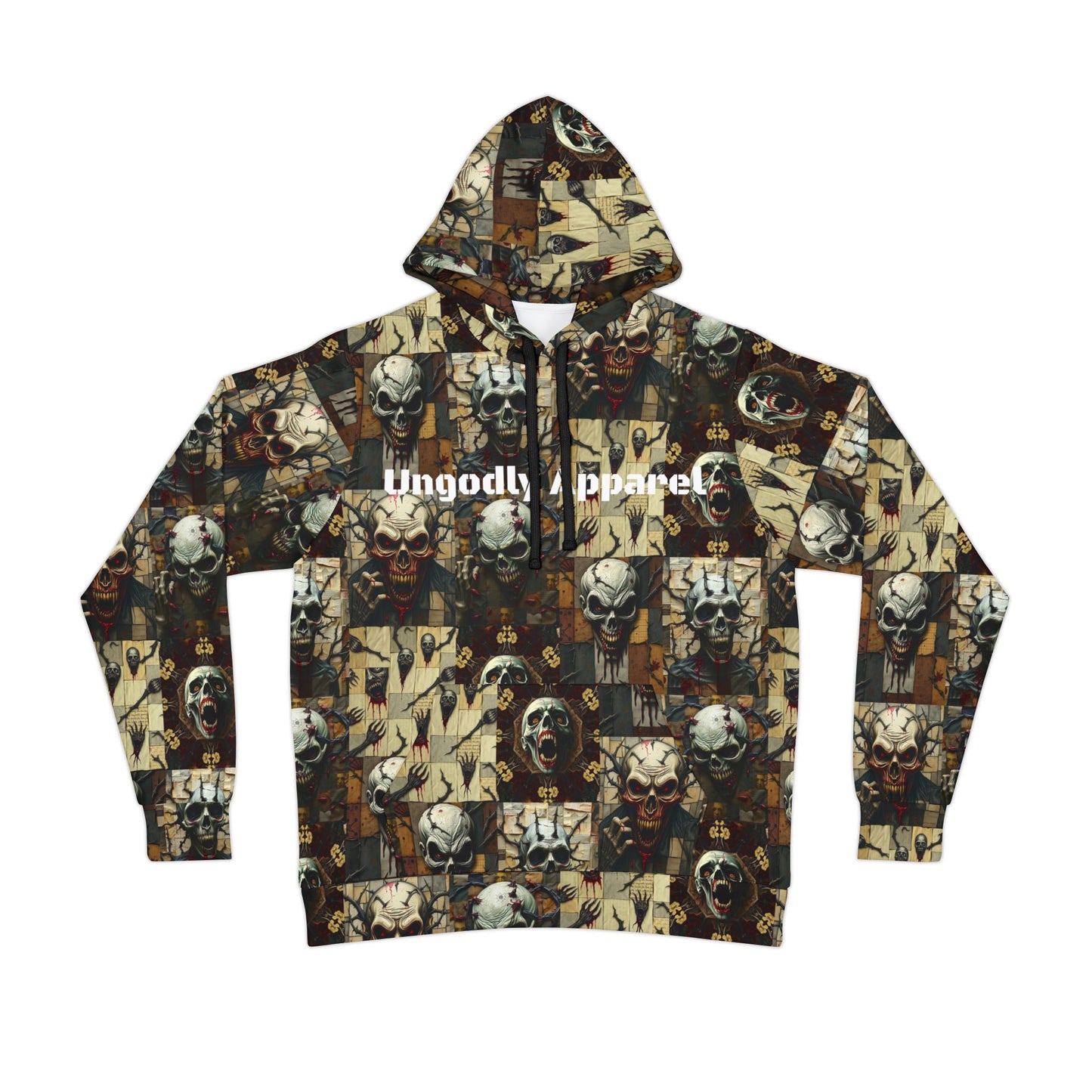 Rebellious Halloween Graphic Hoodie - Sporty Horror Sweatshirt for Streetwear Lovers, Perfect for Gym, Casual Outfits, or Gift Ideas