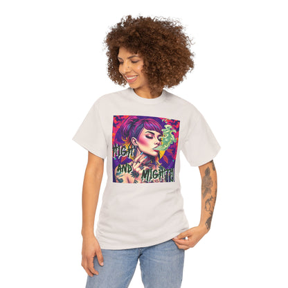 Chic Unisex Heavy Cotton Tee - 'High and Mighty' Graphic Shirt for Trendsetters