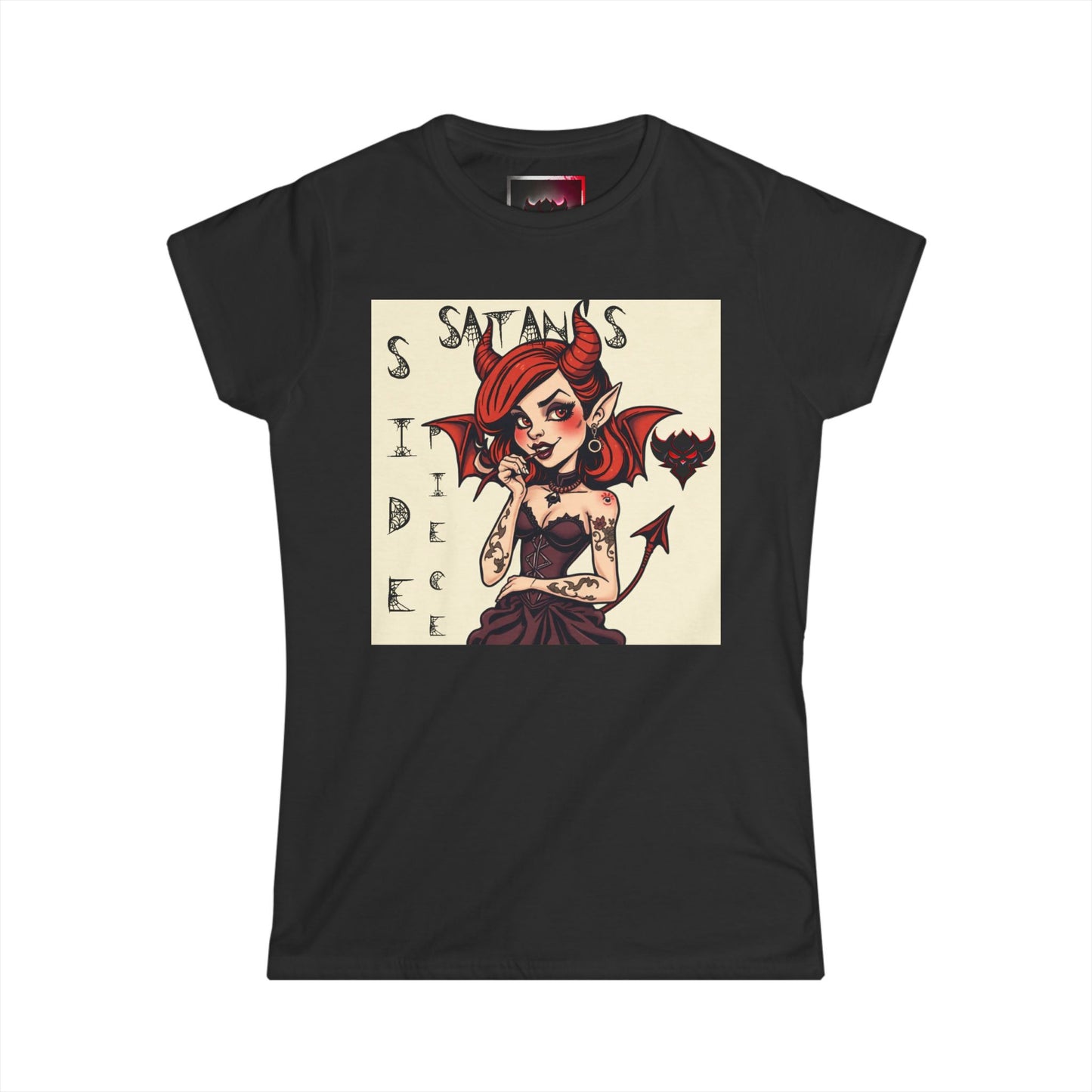 "Satan's Side Piece" Women's Tee - Edgy Graphic T-Shirt, Alternative Fashion, Gift for Her, Halloween, Birthday, Casual Wear