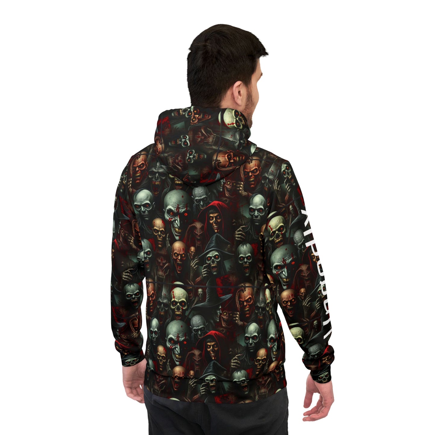 Gothic Skull Hoodie, Edgy Athletic Sweatshirt, Unisex Streetwear, Trendy Graphic Pullover, Festival Style Clothing, Unique Gift Idea