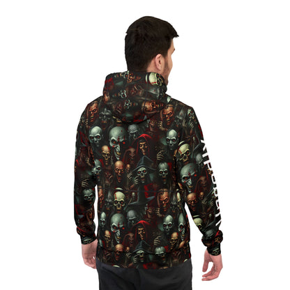 Gothic Skull Hoodie, Edgy Athletic Sweatshirt, Unisex Streetwear, Trendy Graphic Pullover, Festival Style Clothing, Unique Gift Idea