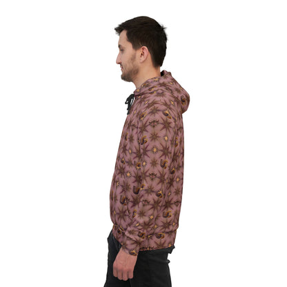 Pink Floral Kaleidoscope Hoodie — All-Over Print Athletic Pullover