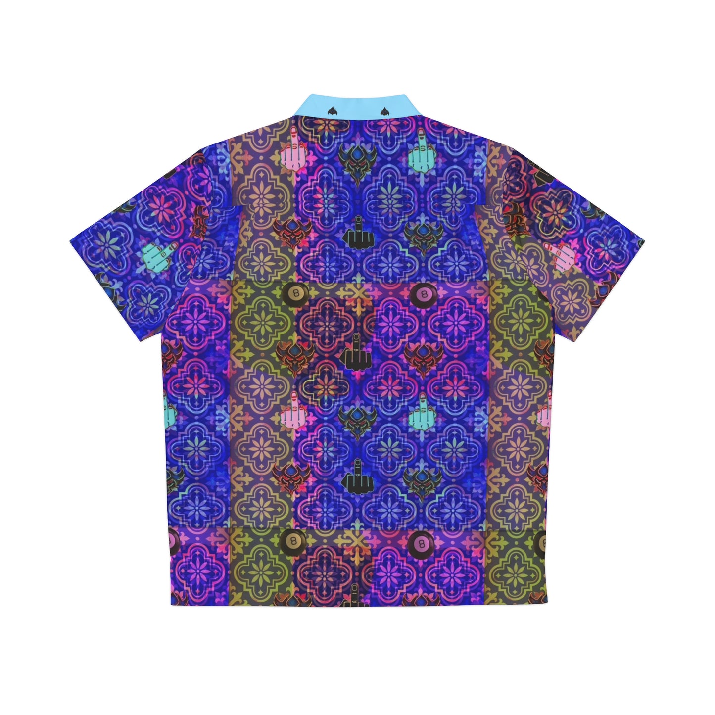 Ungodly Apparel Middle Fingers and 8 ball Hawaiian Shirt