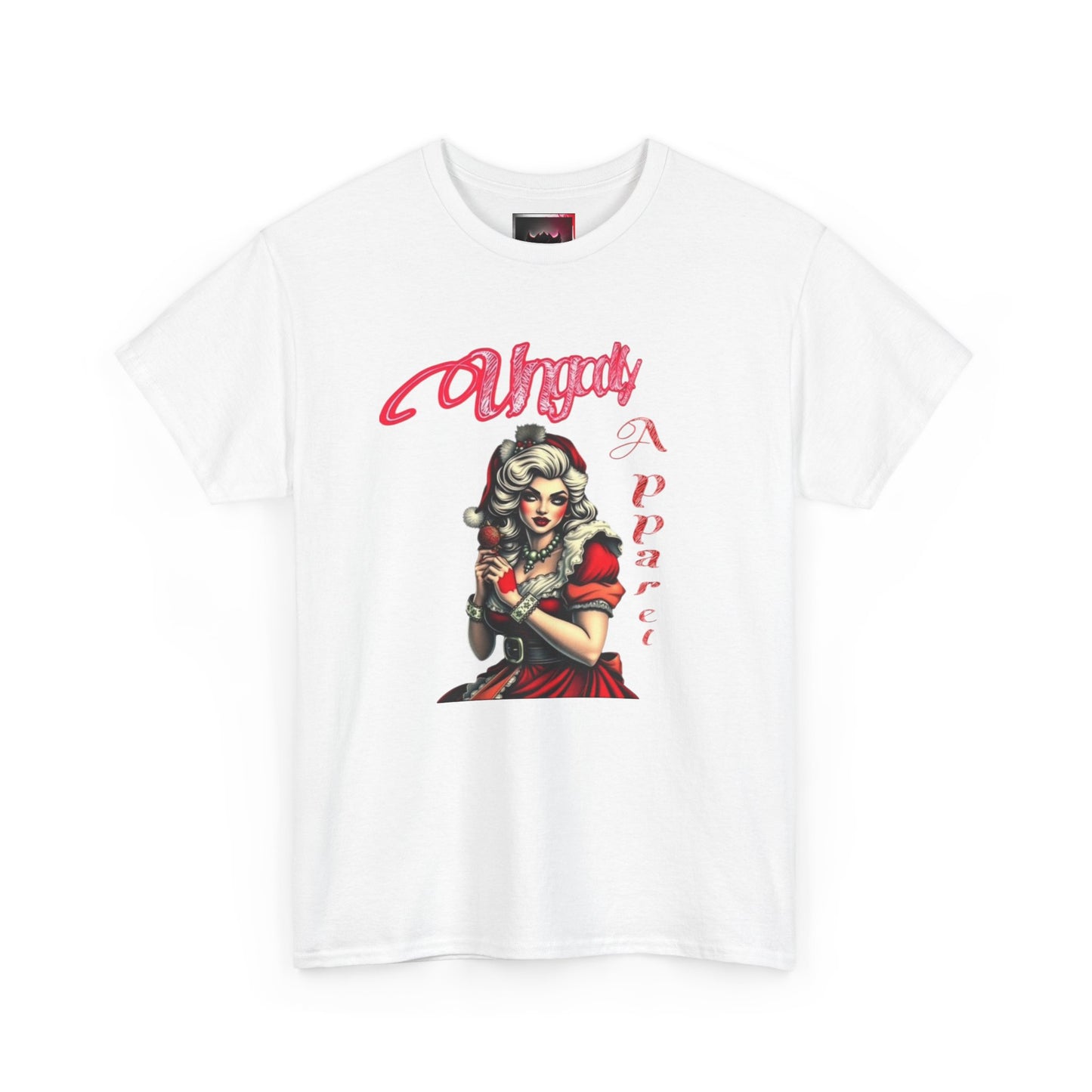 Vintage Pin-Up 'Ms Claus' Tee — Retro Rockabilly Cotton T-Shirt