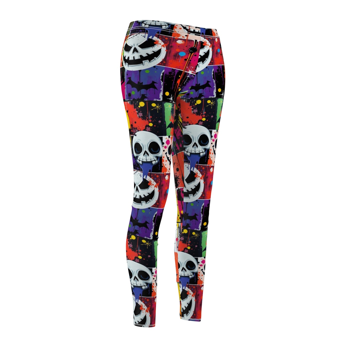 Halloween-Themed Women's Casual Leggings, Spooky Leggings, Festive Activewear, Halloween Outfit, Cozy Fall Fashion