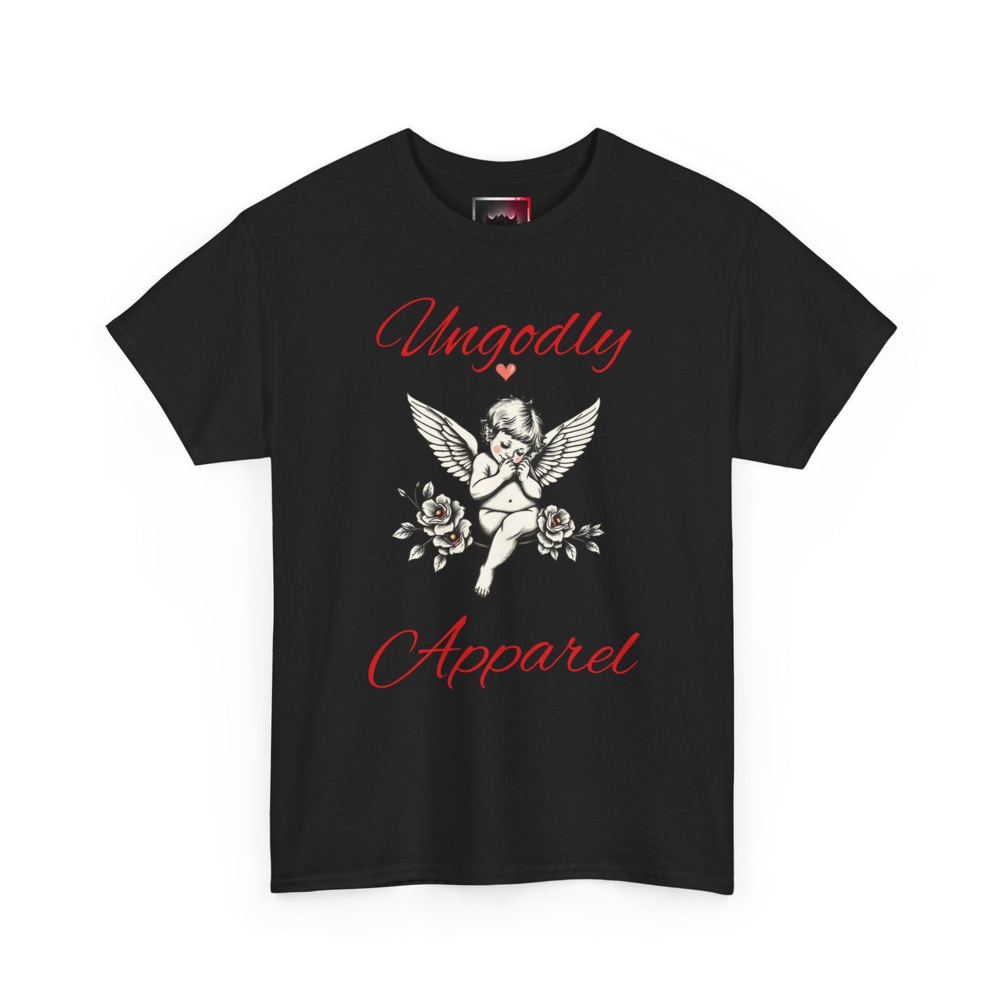 Angel Cherub Graphic Tee — "Ungodly Apparel" Vintage Rose Streetwear