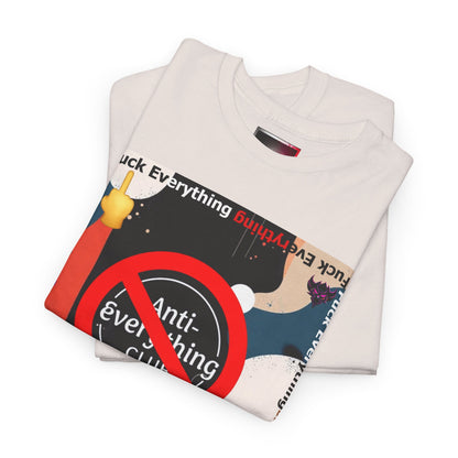 "Anti-Everything Club" Unisex Heavy Cotton Tee - Bold Statement Shirt for Casual Wear