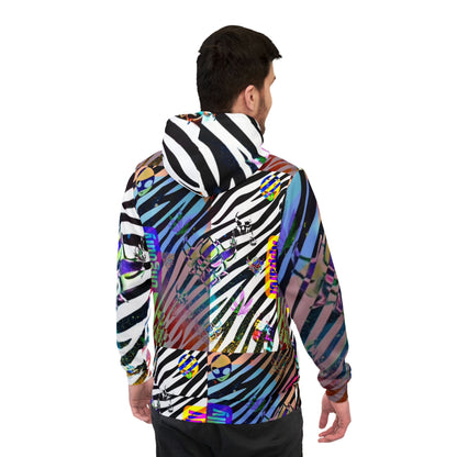 "Ungodly Zebra" Vibrant Zebra Print Athletic Hoodie